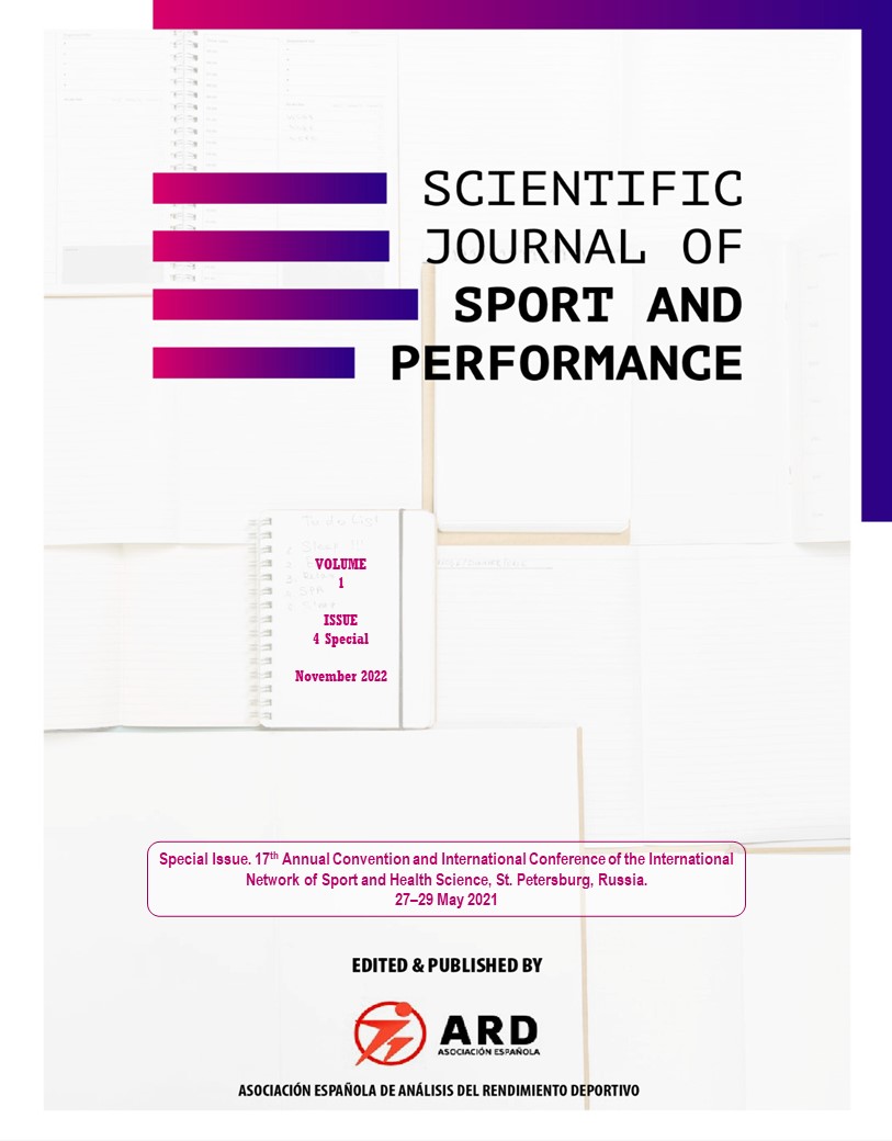 Special Issue; Supplementary Issue. 17th Annual Convention and International Conference of the International Network of Sport and Health Science, St. Petersburg, Russia, 27–29 May 2021.